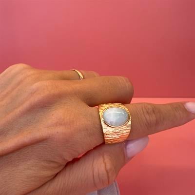 MOONSTONE VINTAGE GOLD YÜZÜK