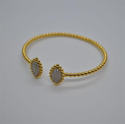 OVAL TAŞLI GOLD  KELEPÇE