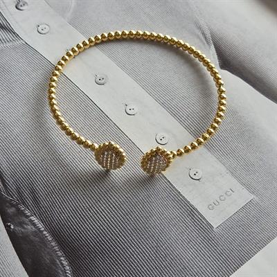 OVAL TAŞLI GOLD  KELEPÇE