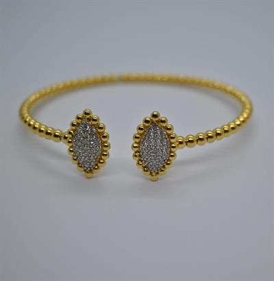 OVAL TAŞLI GOLD  KELEPÇE