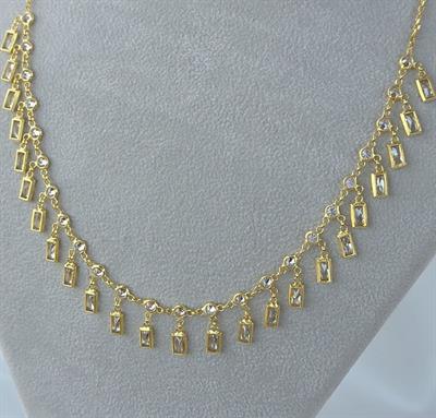 GOLD PARADİSE TAŞLI SİLVER KOLYE
