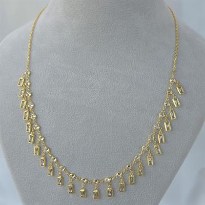 GOLD PARADİSE TAŞLI SİLVER KOLYE
