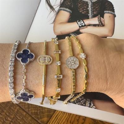 TEK TAŞ ARPA GOLD BİLEKLİK