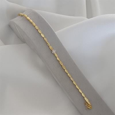 TEK TAŞ ARPA GOLD BİLEKLİK