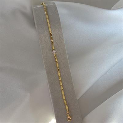 TEK TAŞ ARPA GOLD BİLEKLİK