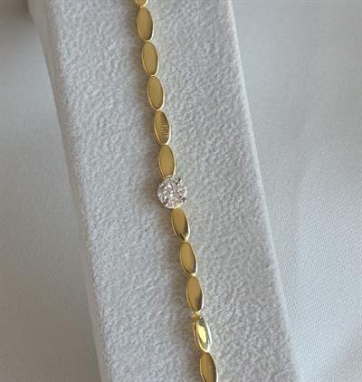 TEK TAŞ ARPA GOLD BİLEKLİK