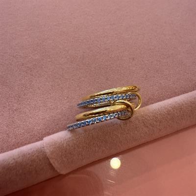 VENICE BLUE DÖRTLÜ GOLD YÜZÜK