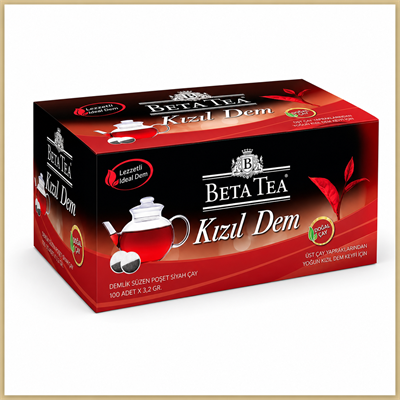 Beta Kızıl Dem Türk Çayı Demlik Poşet 100 x 3,2 GR