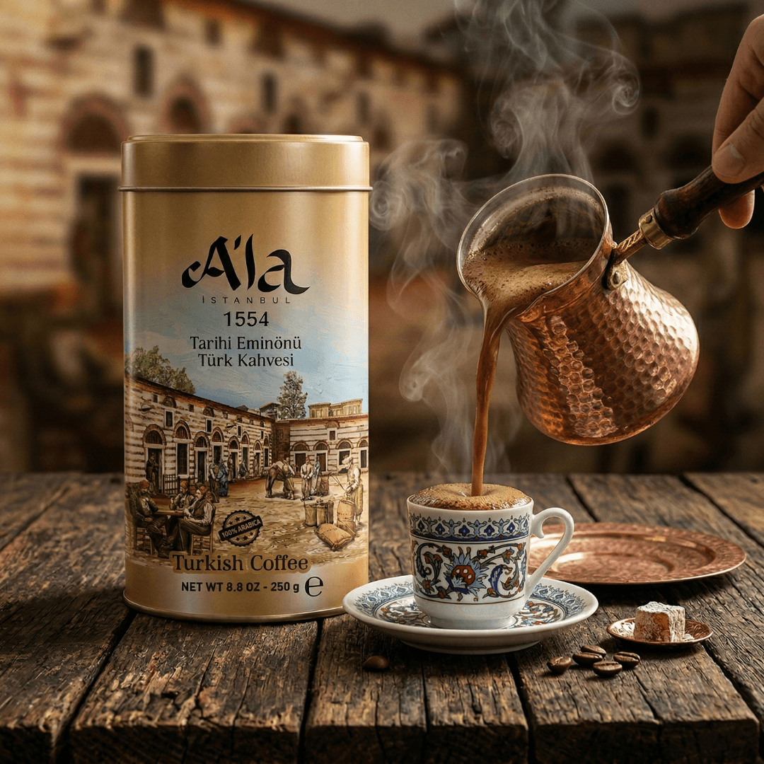 ☕ Ala 1554 Tarihi Eminönü Türk Kahvesi Teneke 250 Gr - Uygun