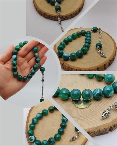 Akik Taşı 17lik Efe Tesbih 14mm (54392)