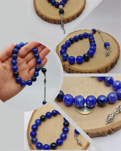 Akik Taşı Faset Kesim 17lik Efe Tesbih 14mm (54382)