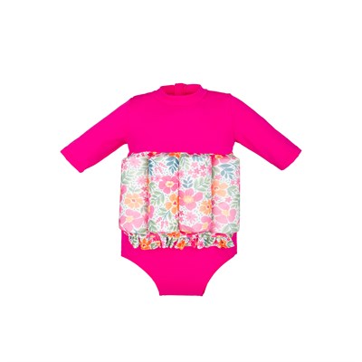 Swim Foam Çiçek Denizi Uv Korumalı Batmaz Kız Çocuk Mayosu 5-6 Yaş