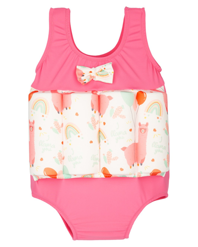 Swim Foam Pink Lamas Yüzmeye Yardımcı Batmaz Kız Çocuk Mayosu