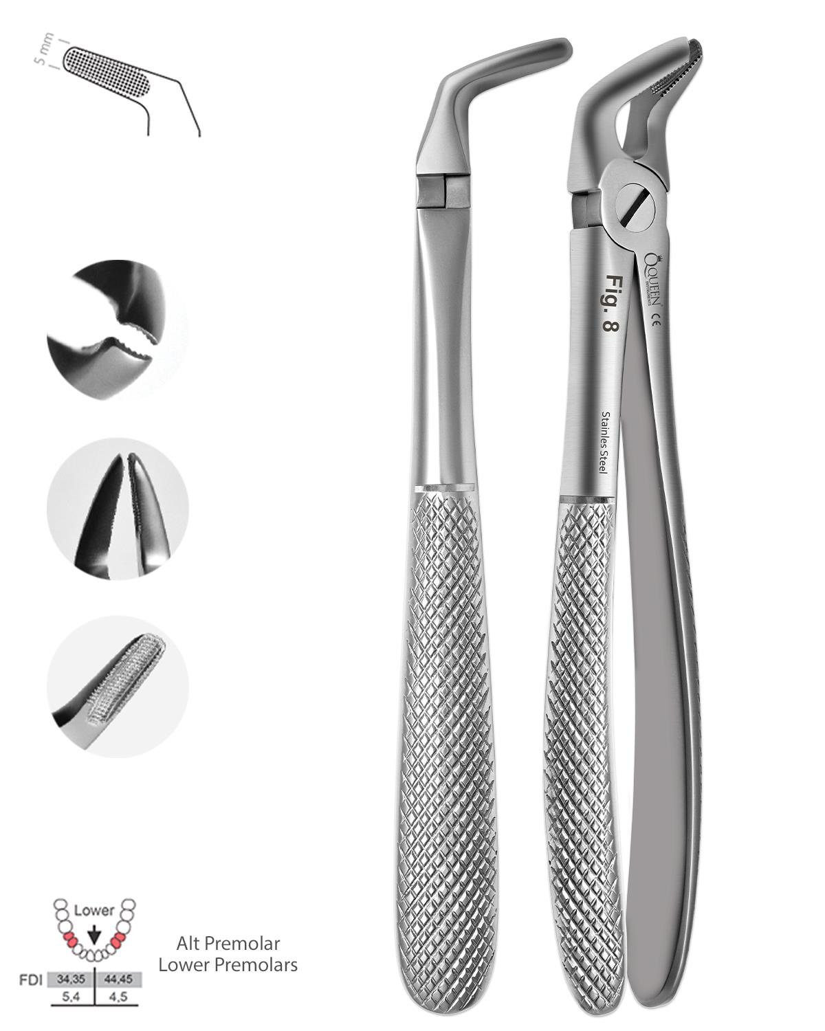Alt Premolar Davyesi Fig. 8 4,5mm 15cm