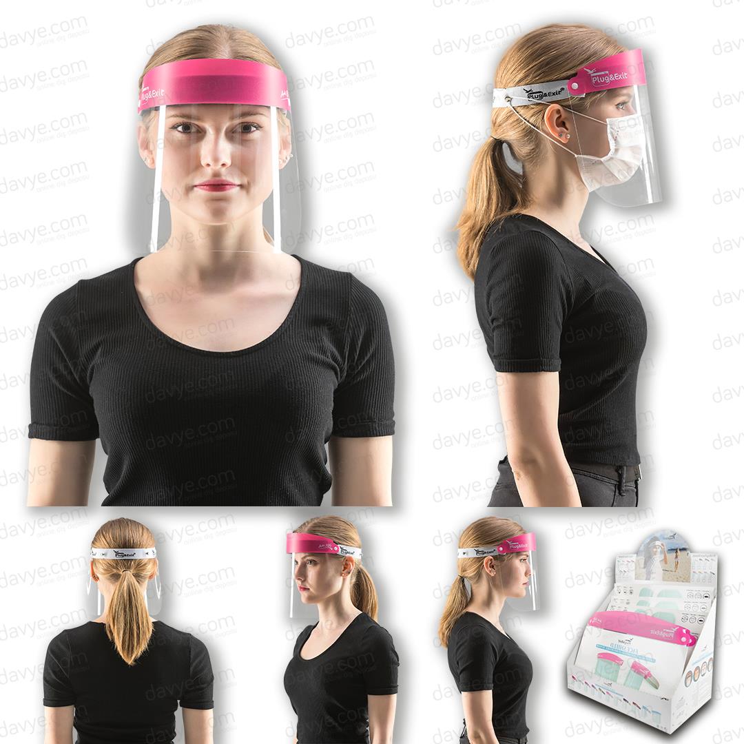 Antifog Face Shield Splash Protection Pink  1 Pcs