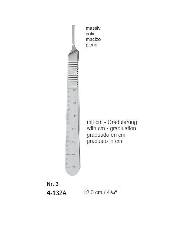 Doğrusal Bistüri Sapı No.3 12cm