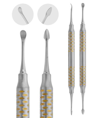 Doğrusal Oval/Ok Uç Periost Elevatörü BUSER 4mm/3mm 17cm