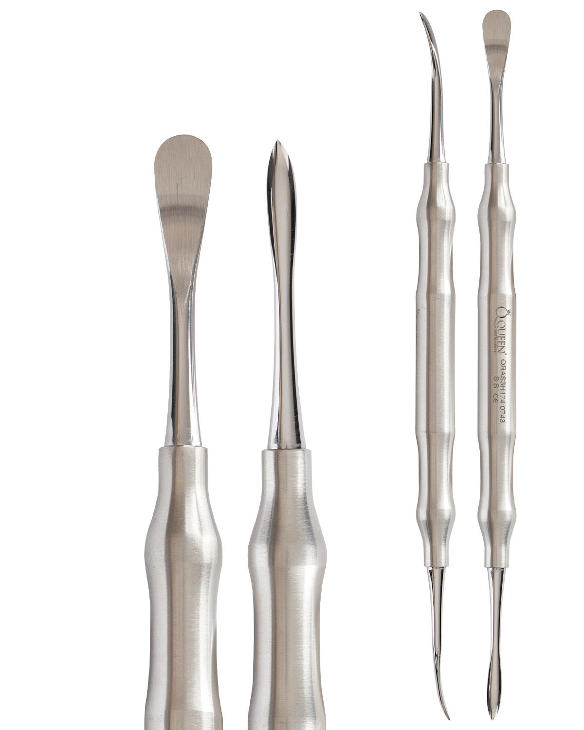 Doğrusal Oval/Ok Uç Periost Elevatörü Molt 4mm/4mm 18,5cm