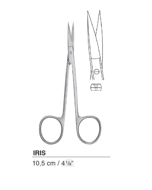 Düz Cerrahi Makas Iris 10,5cm