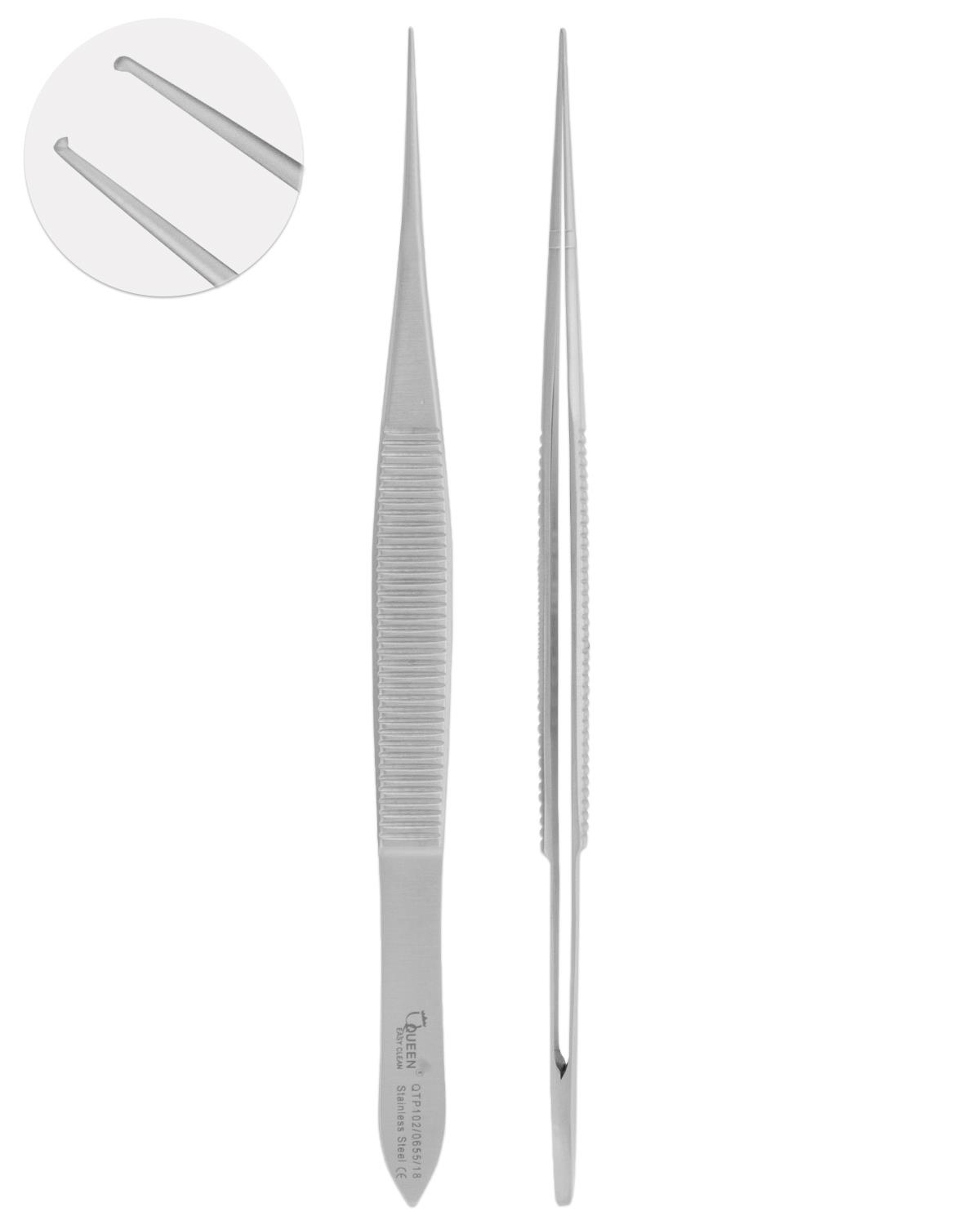 Düz Dişli Penset Micro-Adson 0,5x0,35mm 15cm