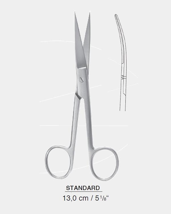 Eğri Cerrahi Makas Standard 13cm