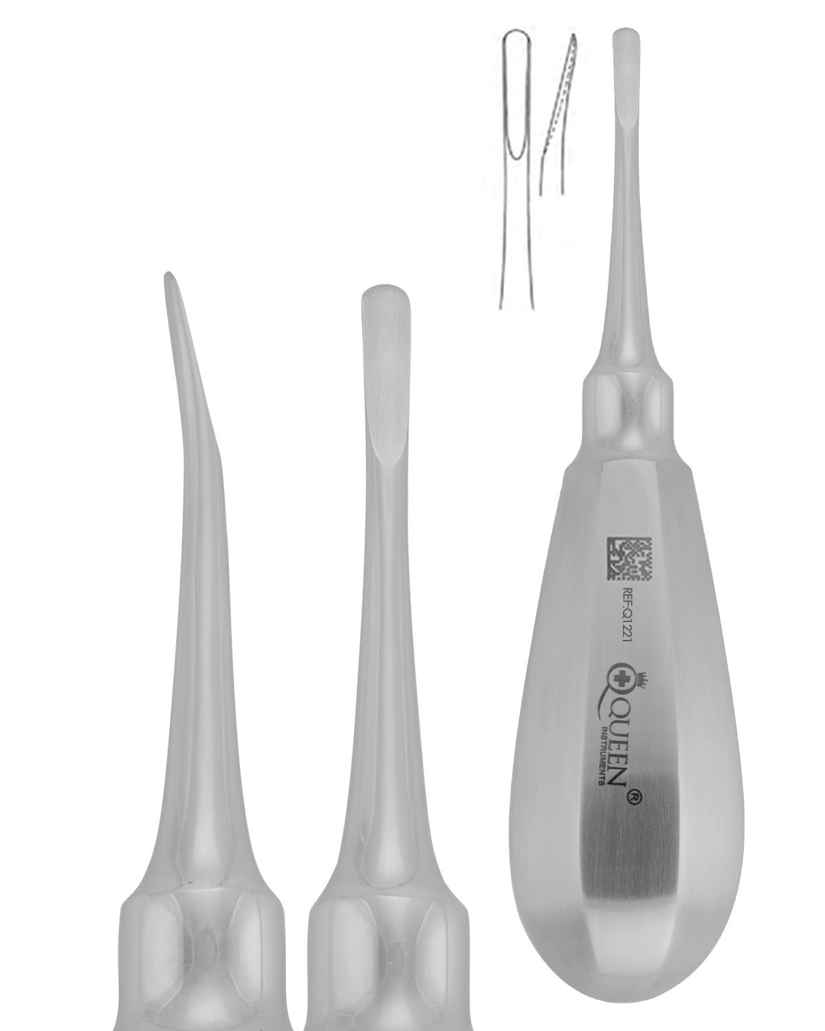 Eğri Lüxatör Elevatör Lüxatör 3mm 12,5cm