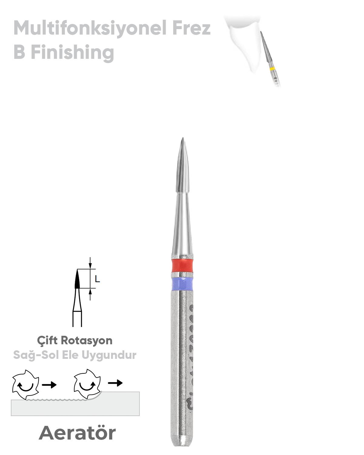 FBCF246B Aeratör Tungsten Karbit Alev Uçlu, Bitirme Frez