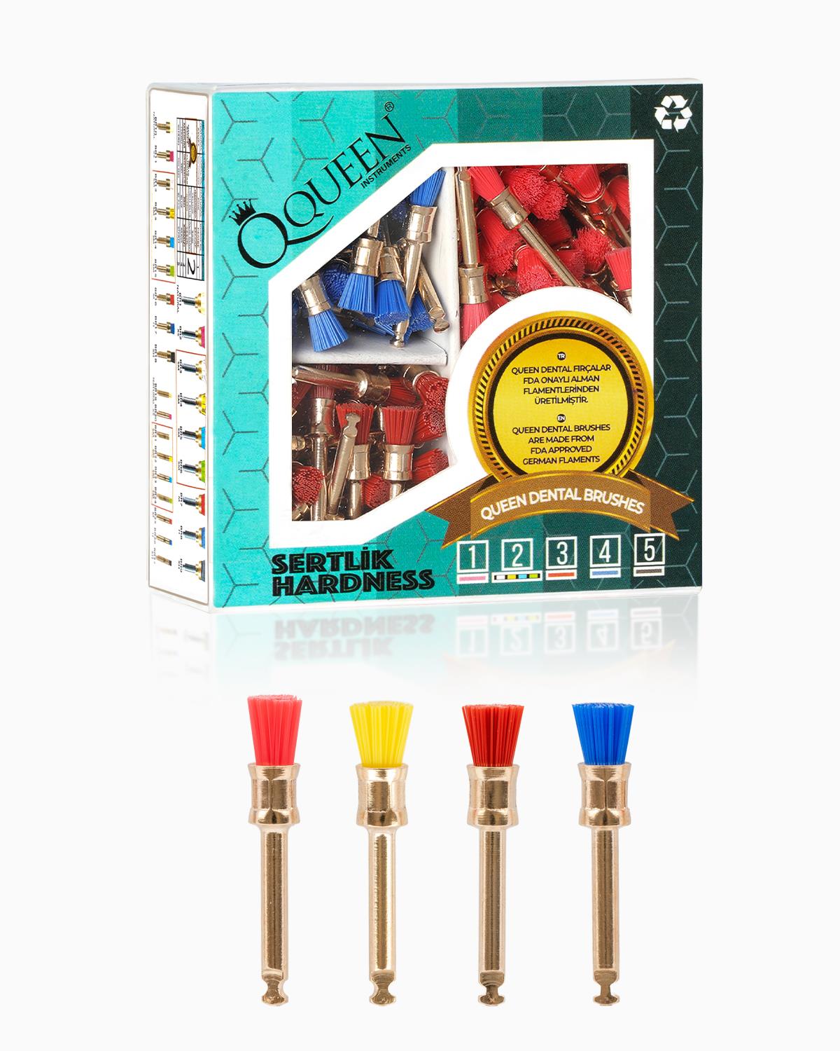 Polisaj Fırçası, ince Tip, Karısık 4 Renk, 4 Sertlikte, 5mm.