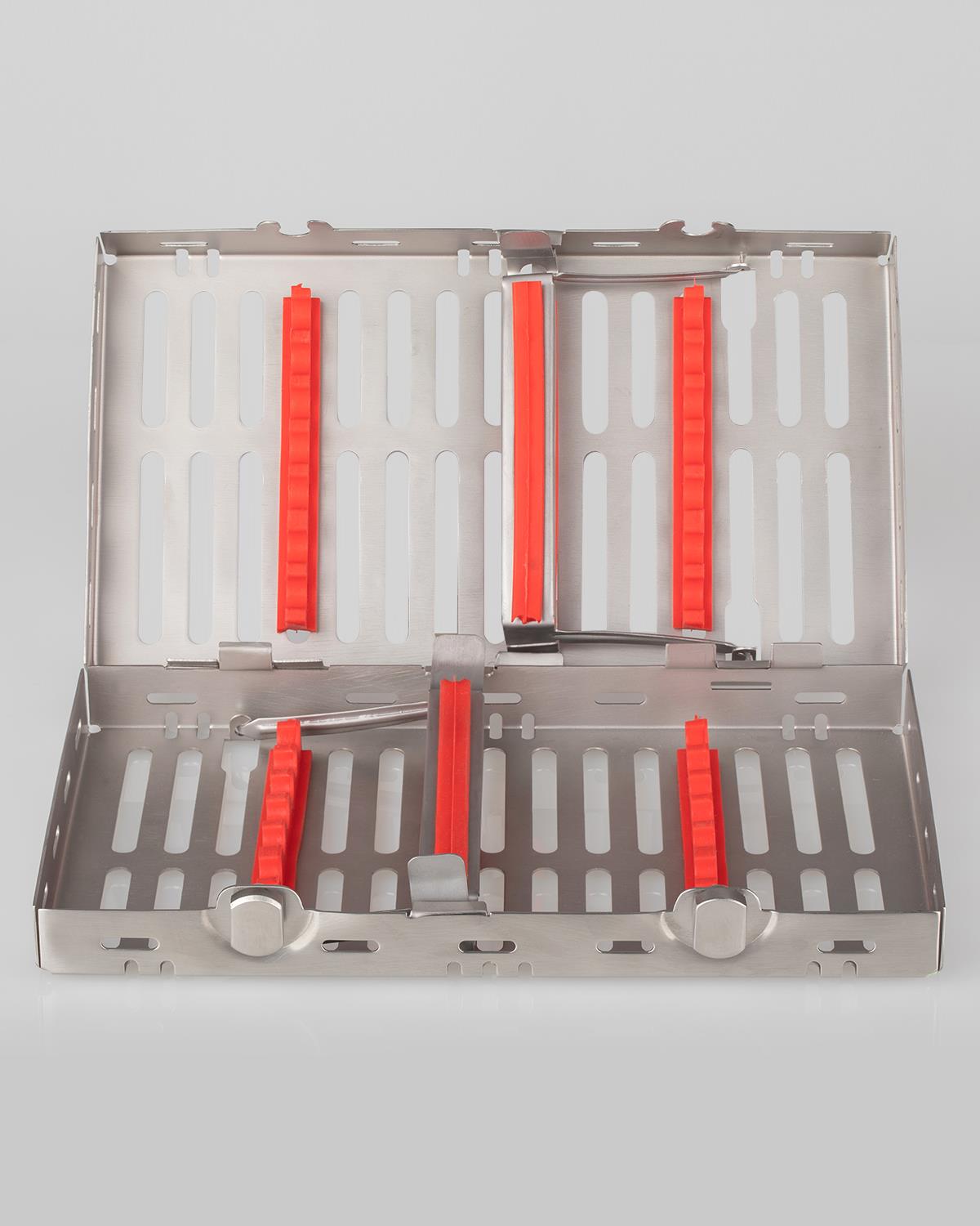 Silikon Tutamaçlı Sterilizasyon Kaseti 12cm/20cm/4cm 14 Aletlik