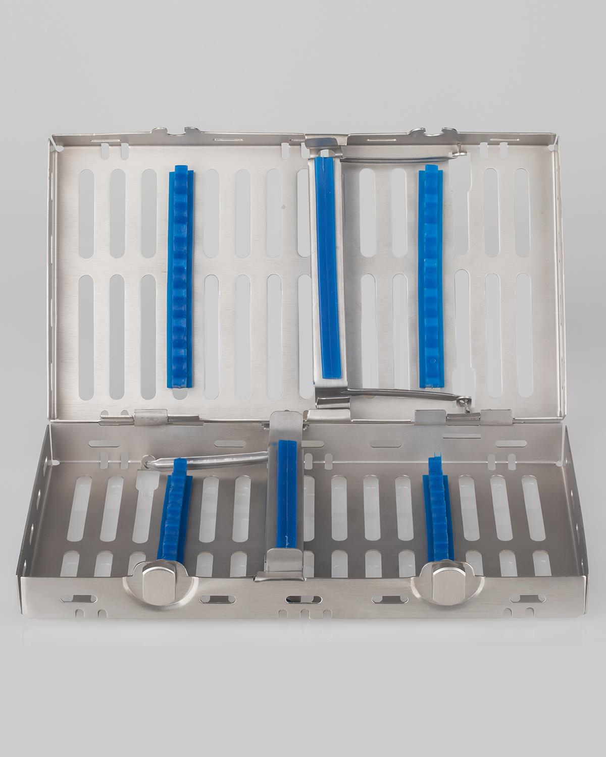 Silikon Tutamaçlı Sterilizasyon Kaseti 12cm/20cm/4cm 14 Aletlik