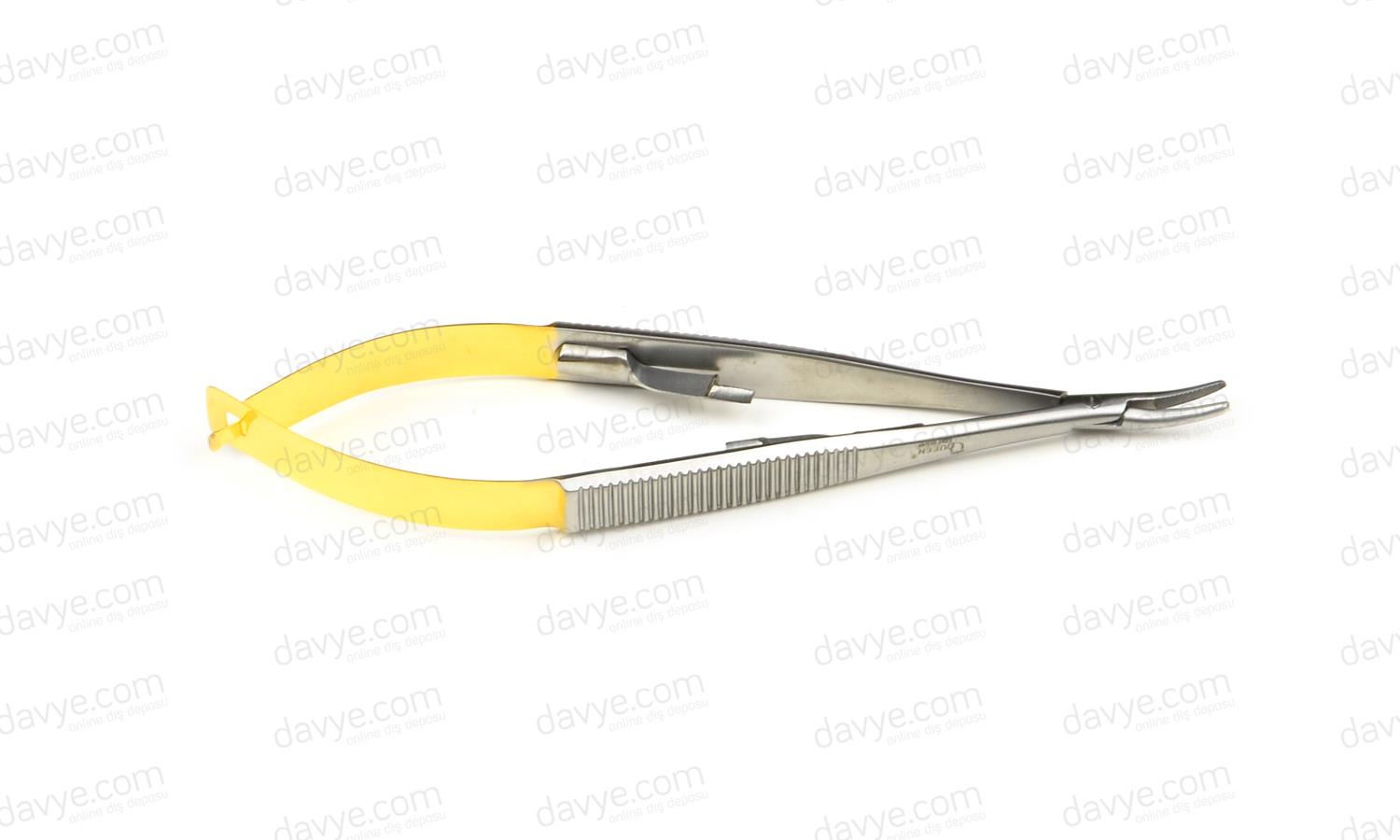 TC,Tungsten Carbide Eğri Mikro Portegü Castroviejo 14cm