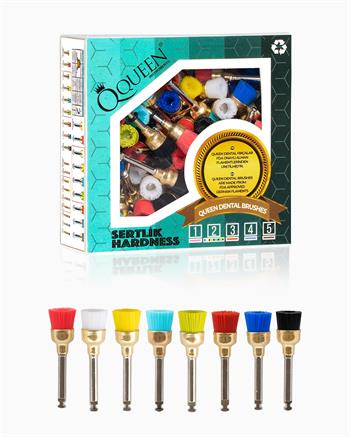 Polisaj Fırçası, Çanaklı Tip, Karısık 8 Renk, 5 Sertlikte , 7mm.