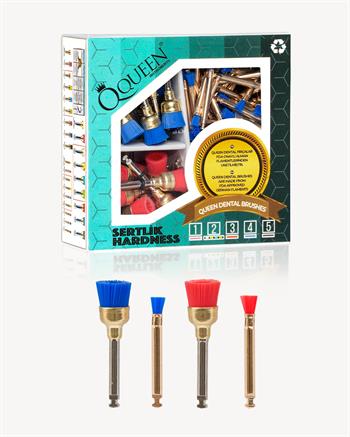 Polisaj Fırçası, Çanaklı Tip/Mikro İnce Tip, Karısık 2 Renk, 2 Sertlikte (Yumuşak/Sert), 3mm/7mm.