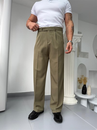 Haki LK Vento Uzun Kemerli Kumaş Pantolon