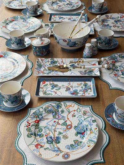 Azur 39 Parça 6 Kişilik Porselen Kahvaltı Takımı 