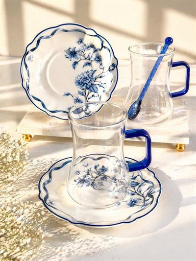 Cam Çay Seti 6'Lı 180 ml Luna Blue