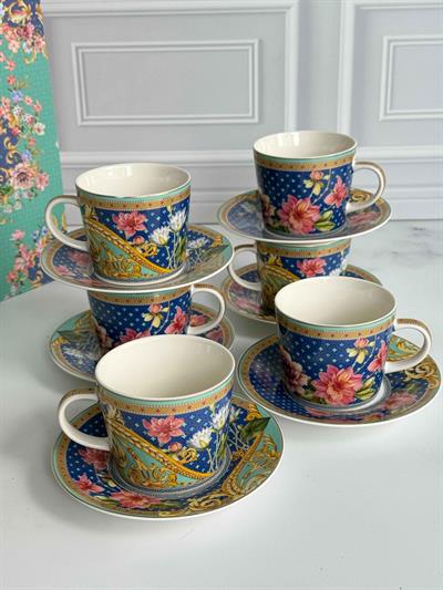 Çay Fincanı Floral 6 Kişilik 12 Parça