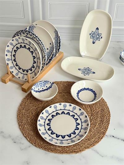 Kahvaltı Takımı Safir Blue 14 Parça 6 Kişilik