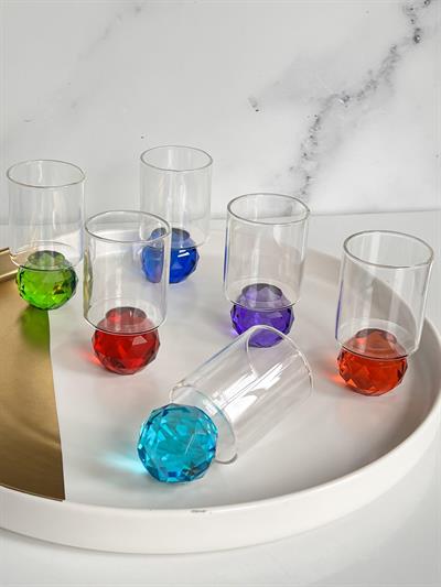 Mix Diamond Color Kahve Yanı Su Kadeh-100ml