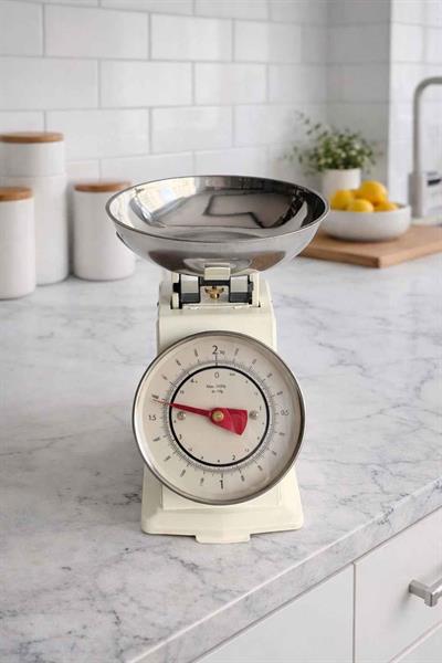 Mutfak Terazisi Retro Krem