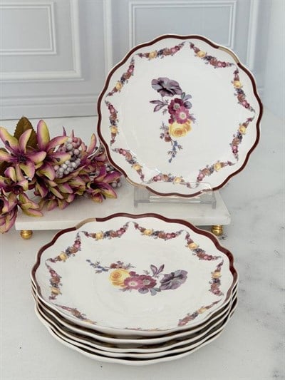 Porselen Pasta Tabak 6'lı 19 Cm Romance