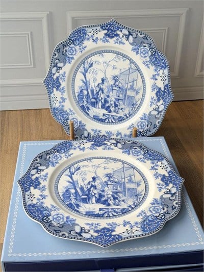 Porselen Servis Tabak 2'li 28 cm Blue Garden