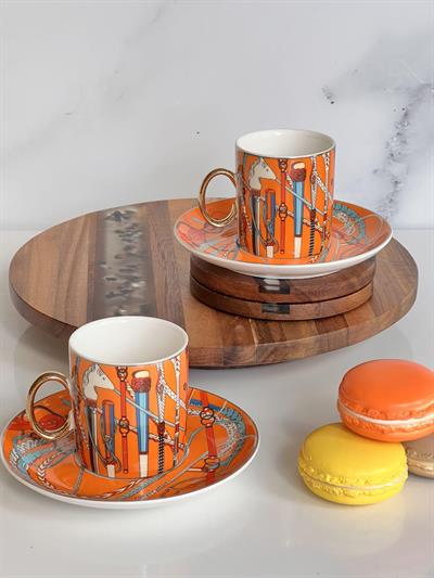 Türk Kahve Fincanı Bird Red 2 Kişilik 4 Parça