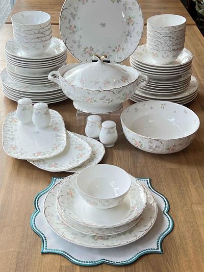 Yemek Takımı Tıffany Flowers 58 Parça 12 Kişilik