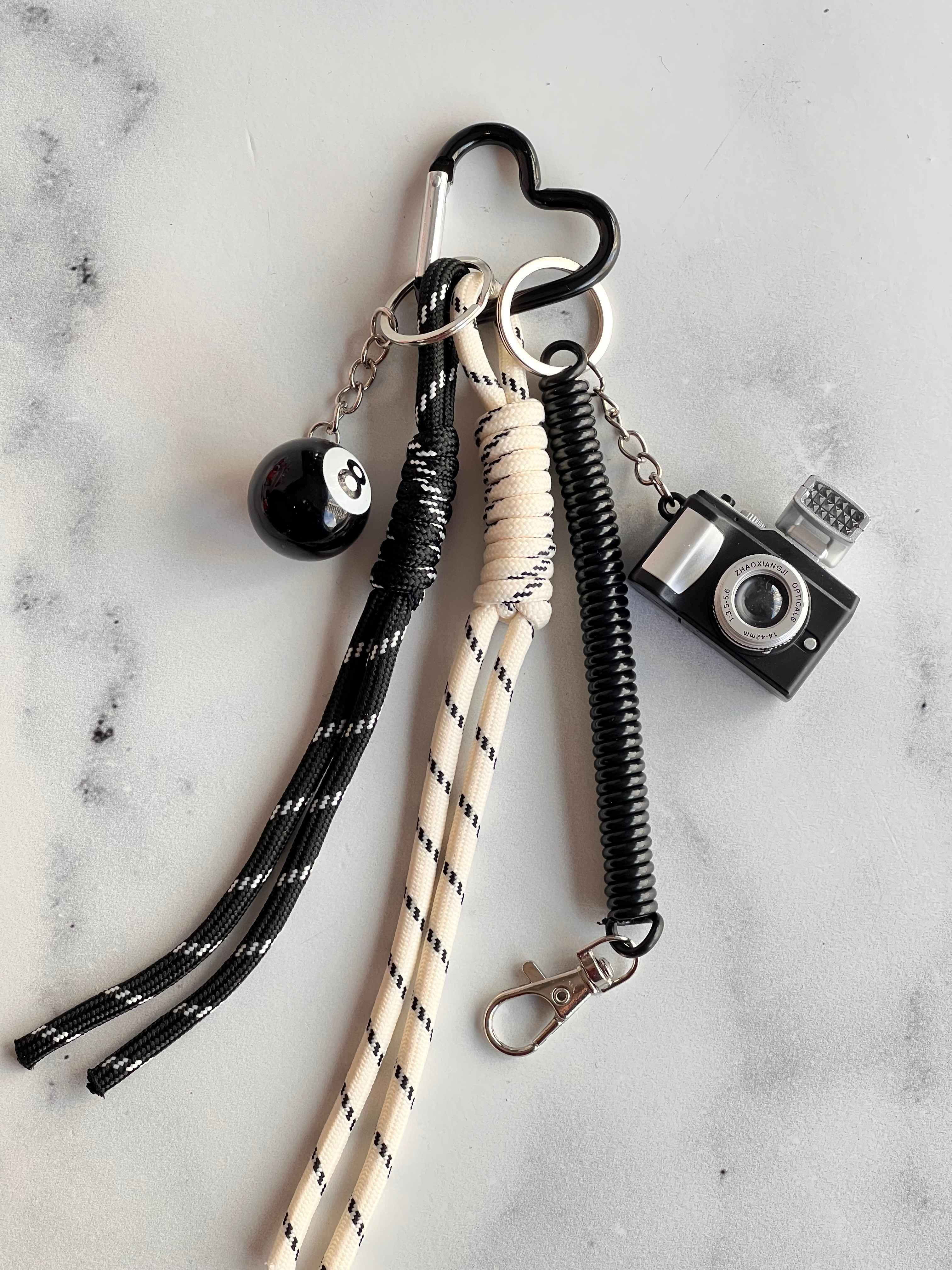 Charm Kamera Figürlü Anahtarlık - Black Çanta Charm (Bilordo Topu