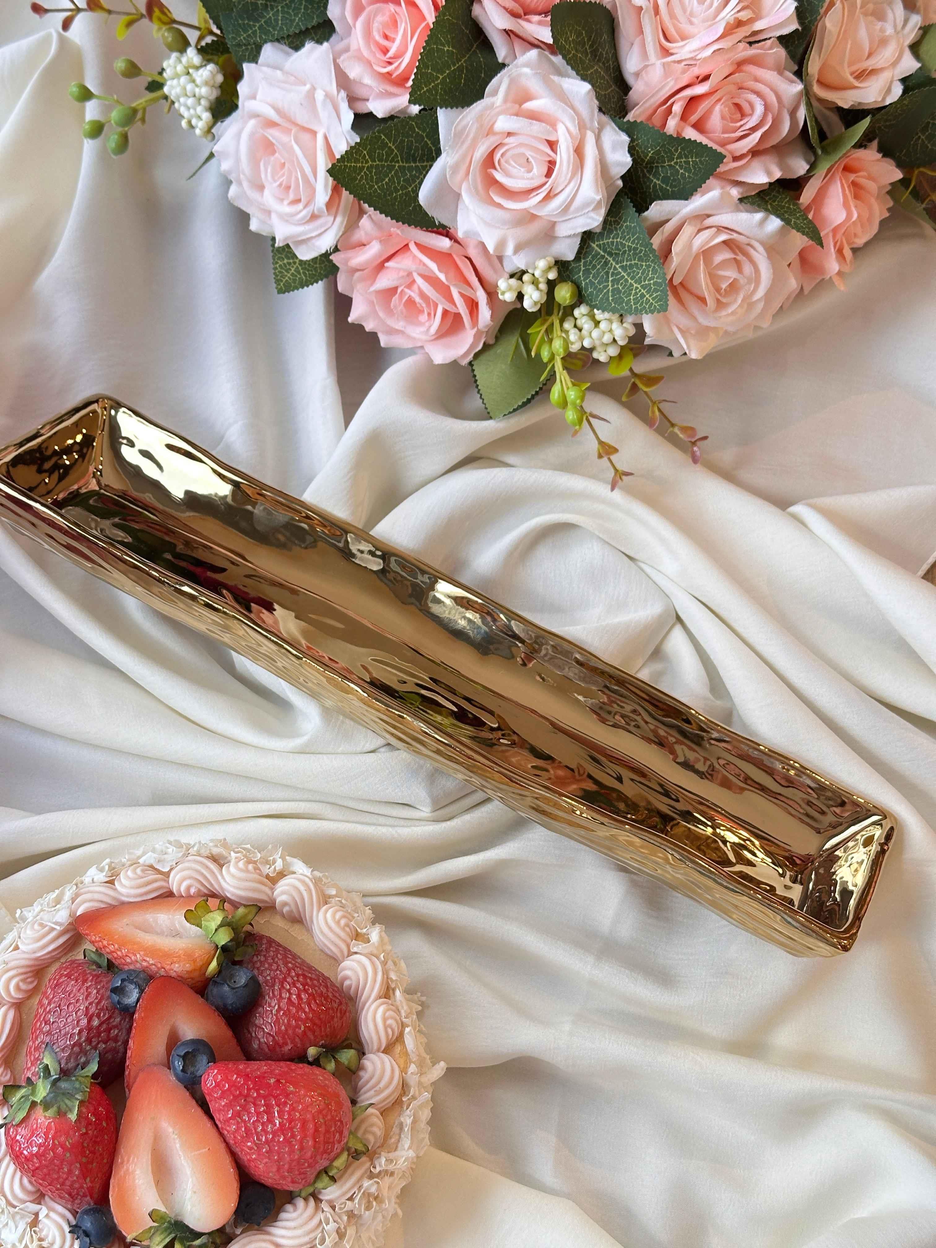 Dikdörtgen Servis Tabağı Mikasa Moor Shiny 9x36 cm
