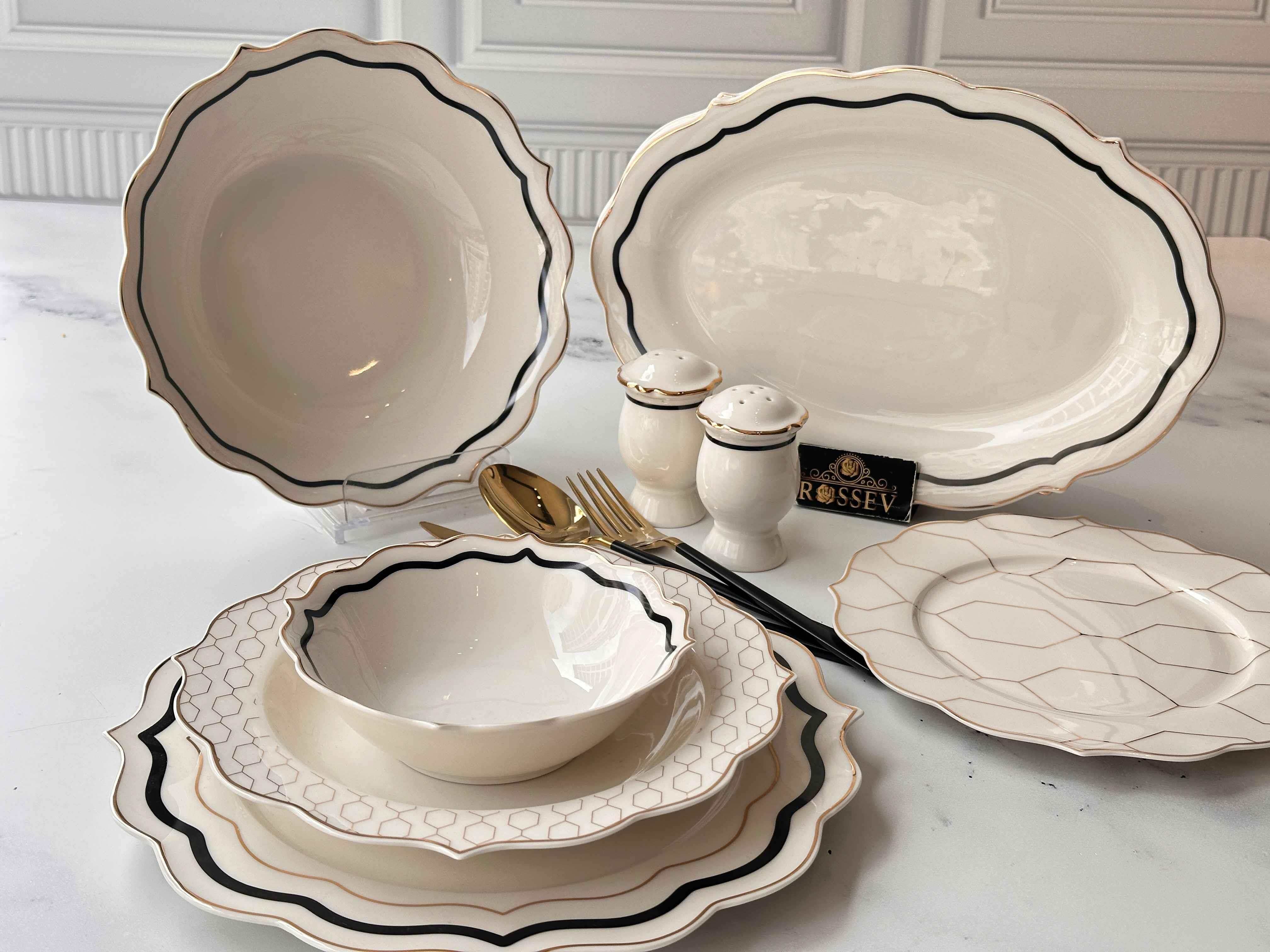 瑞陶 エジプトロマンパーティー 5客セット Yemek Takımı Cheerful 55 Parça 12 Kişilik