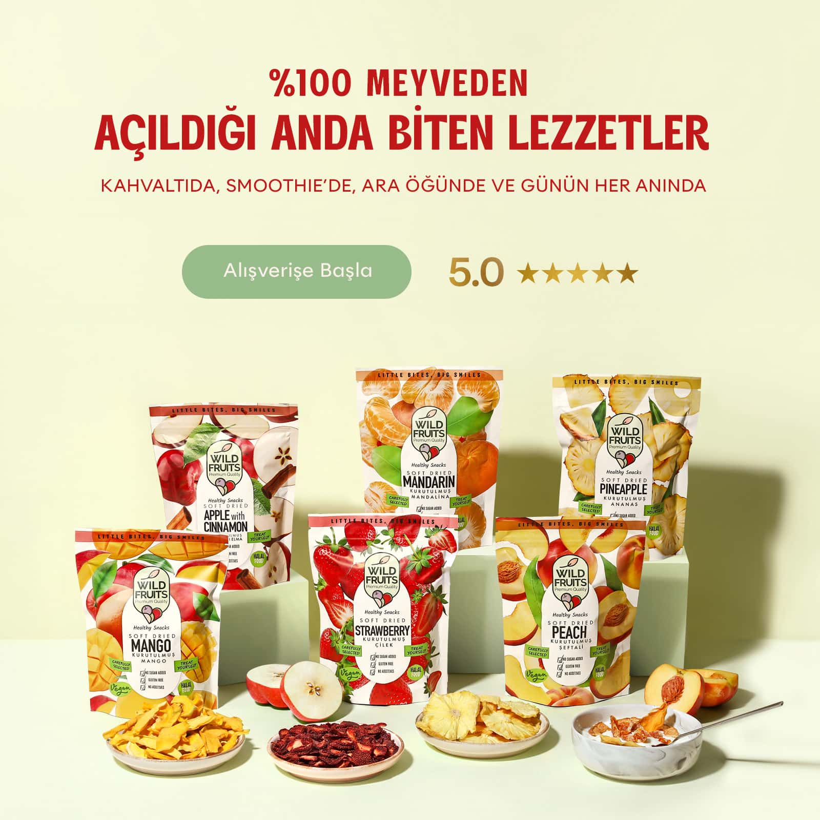 %100 Meyveden Açıldığı Anda Biten Lezzetler