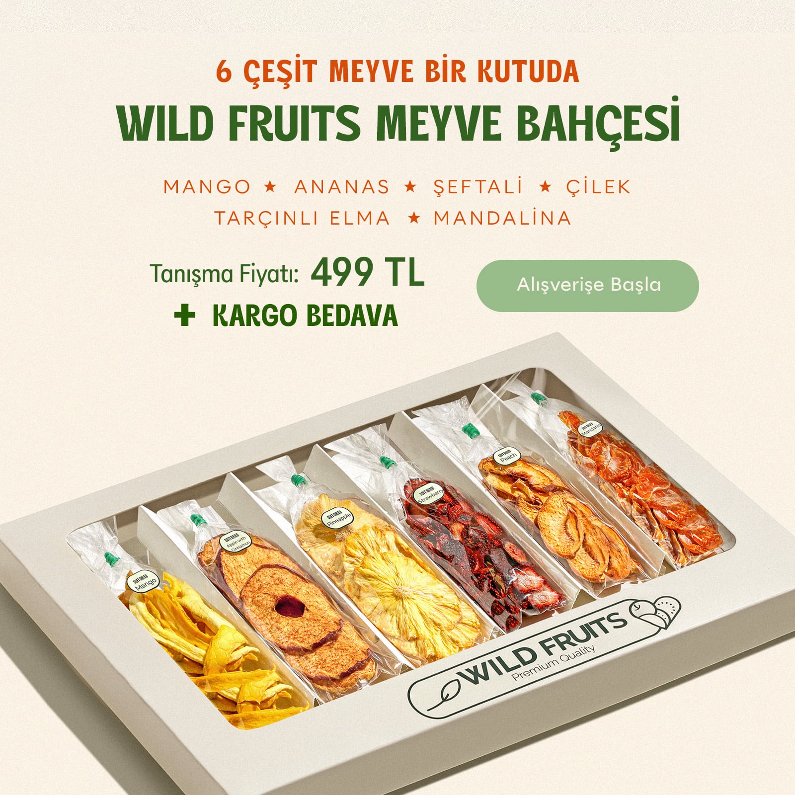6 Çeşit Meyve Bir Kutuda Wild Fruits Meyve Bahçesi