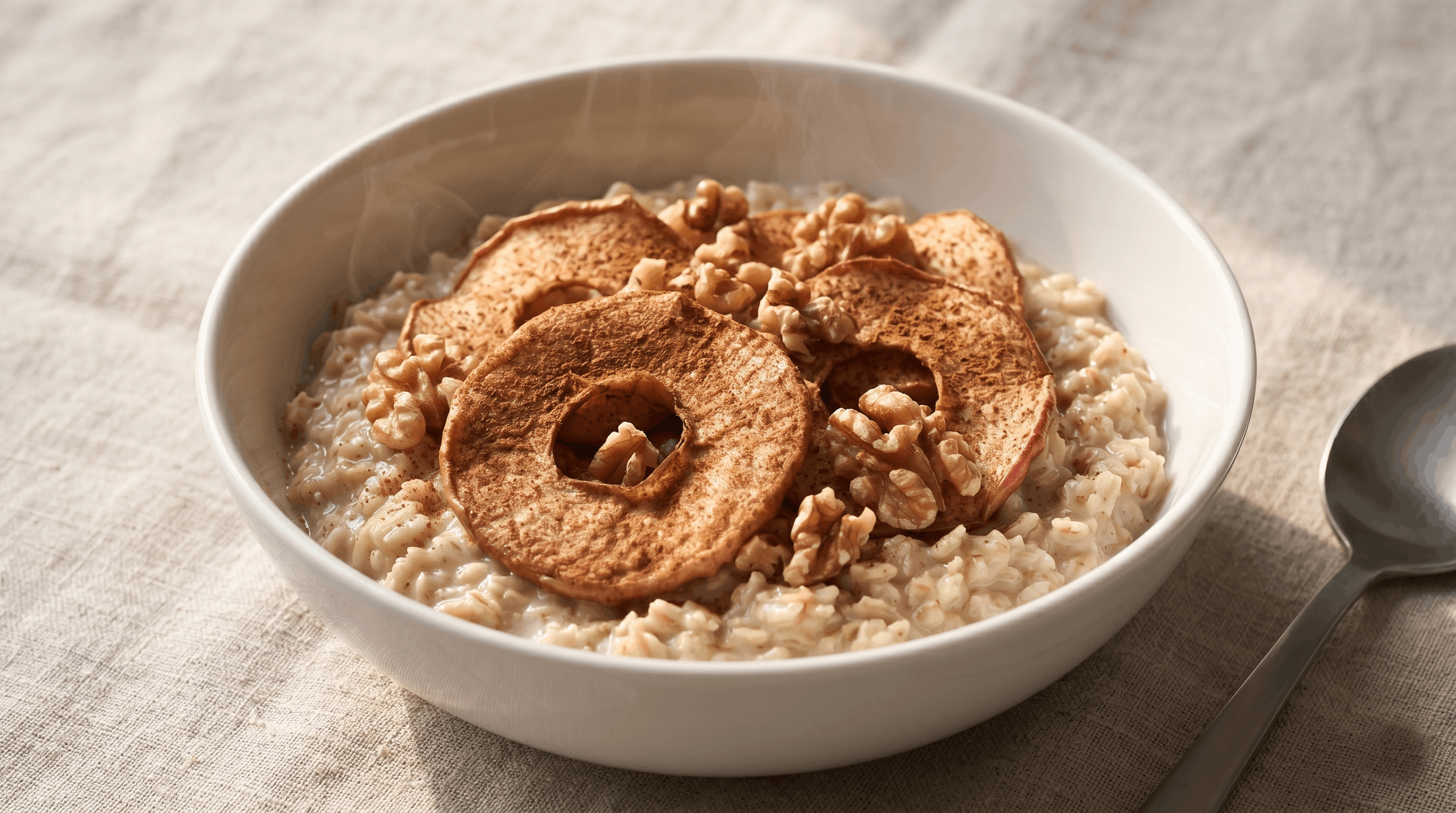 Wild Fruits soft dried tarçınlı elma ile hazırlanmış sıcak yulaf ezmesi